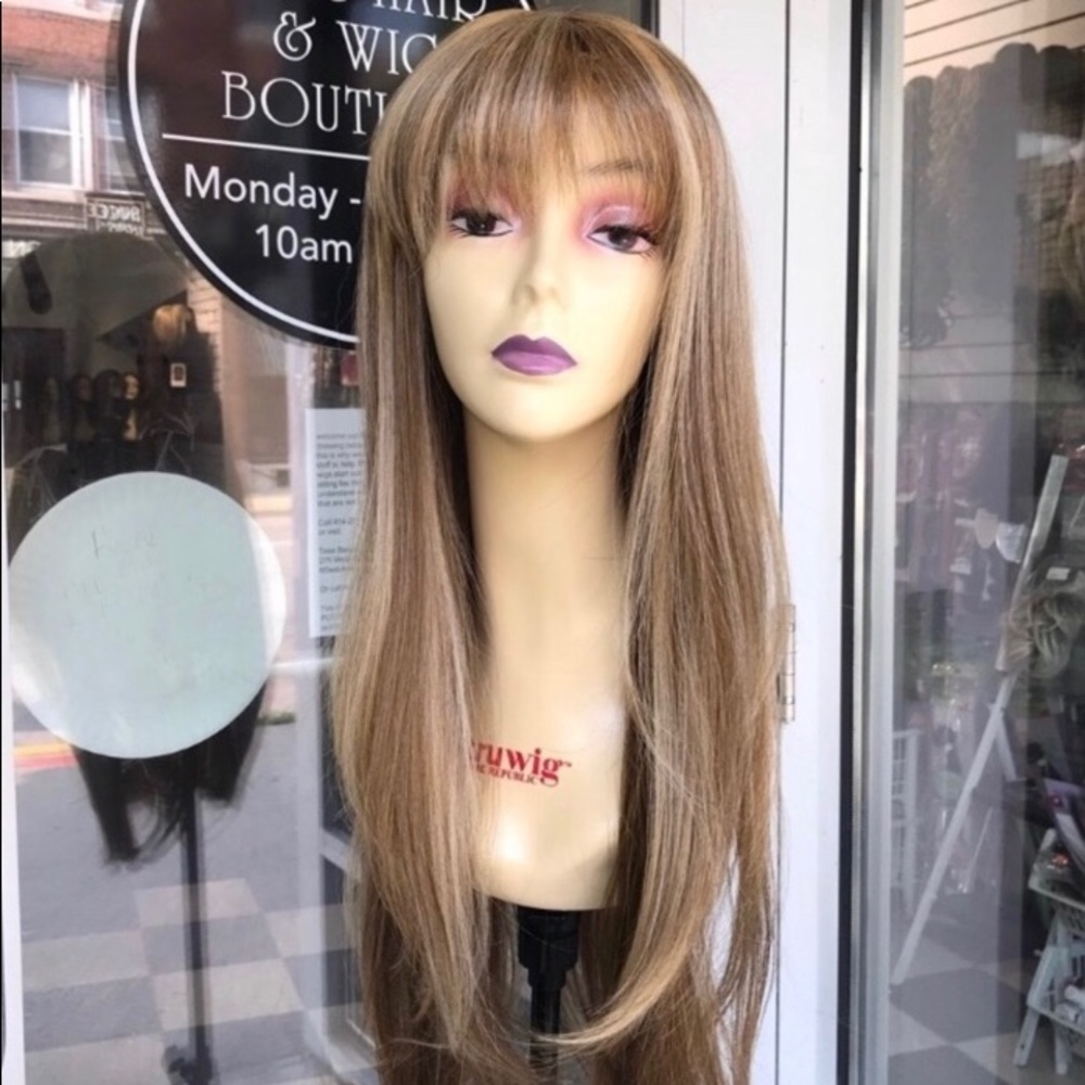 Blonde bangs wig long - Picture 2 of 8